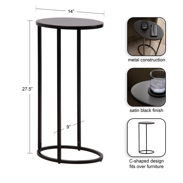 Kate & Laurel Natalli Metal Oval C-Table