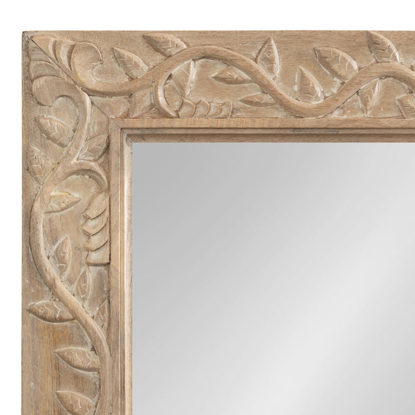 Kate & Laurel Natesa Carved Wood Mirror