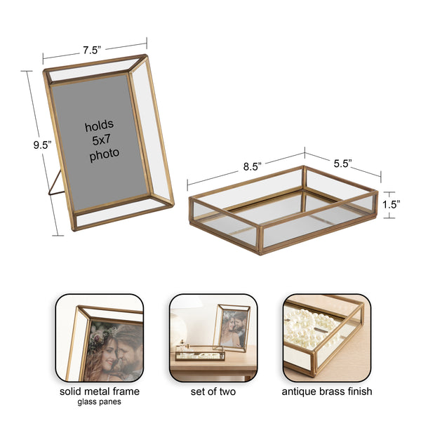 Kate & Laurel Nevala Frame And Tray Set