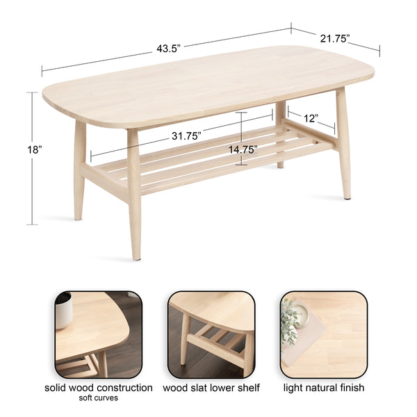 Kate & Laurel Nilas Wood Coffee Table