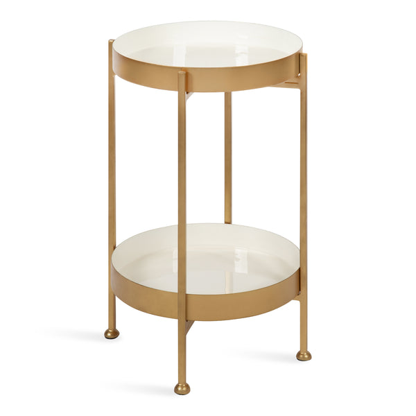 Kate & Laurel Nira Two-Tiered Metal Side Table
