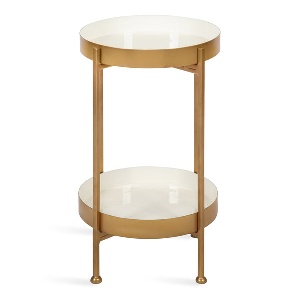 Kate & Laurel Nira Two-Tiered Metal Side Table