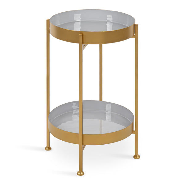 kate & laurel Nira Two-Tiered Metal Side Table