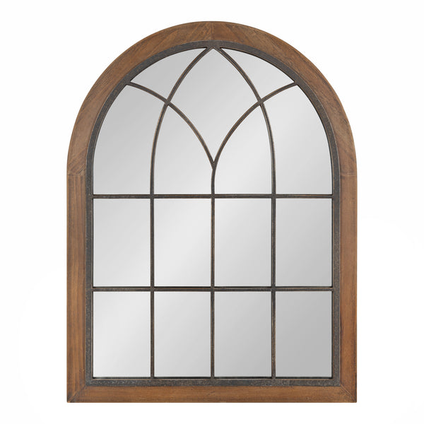 Kate & Laurel Nola Framed Windowpane Arch Mirror