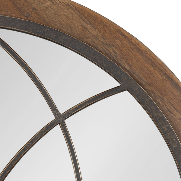 Kate & Laurel Nola Framed Windowpane Arch Mirror