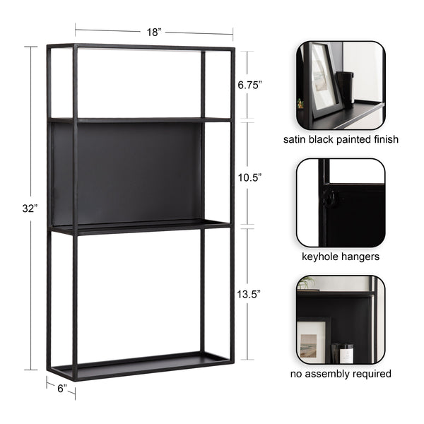 Kate & Laurel Nomi Metal Wall Shelf