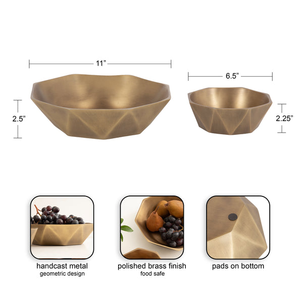 Kate & Laurel Octave Metal Bowl Set