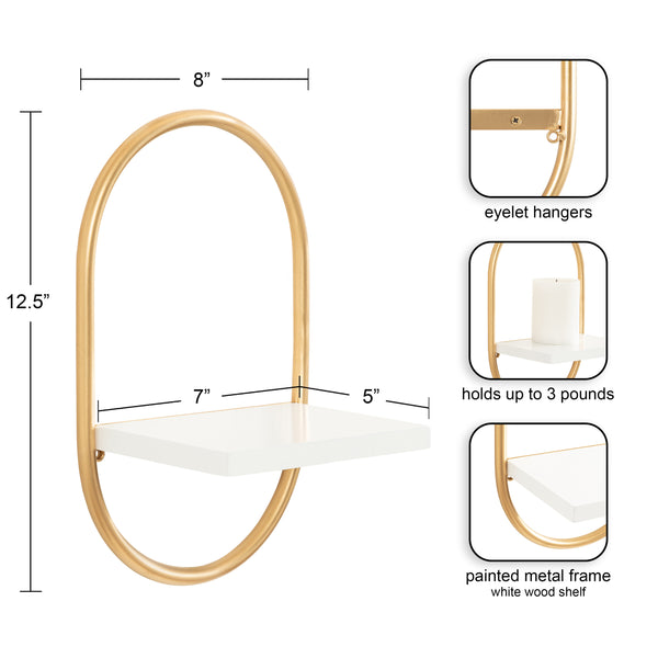 Kate & Laurel Olav Wall Shelf Set