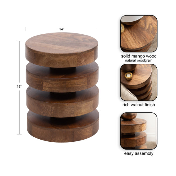 Kate & Laurel Omar Round Side Table