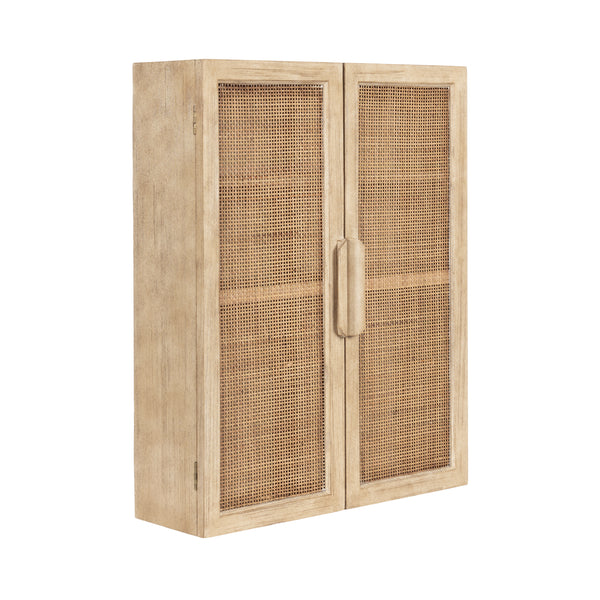 kate & laurel Ori Rattan 2-Door Wall Cabinet