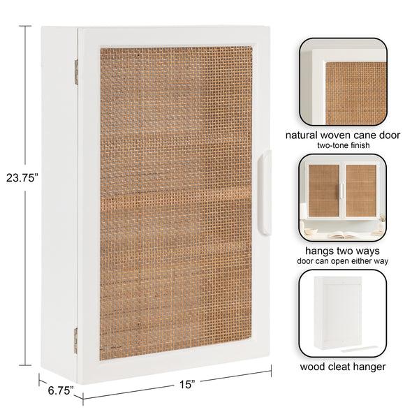 Kate & Laurel Ori Rattan Wall Cabinet