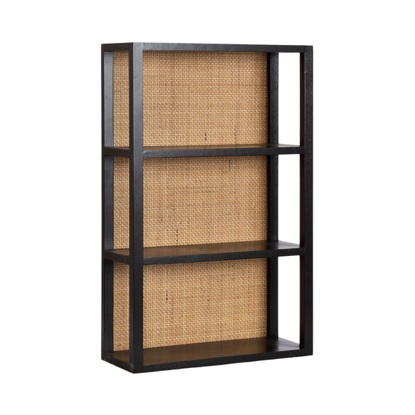 Kate & Laurel Ori Rattan/Wood Wall Shelf