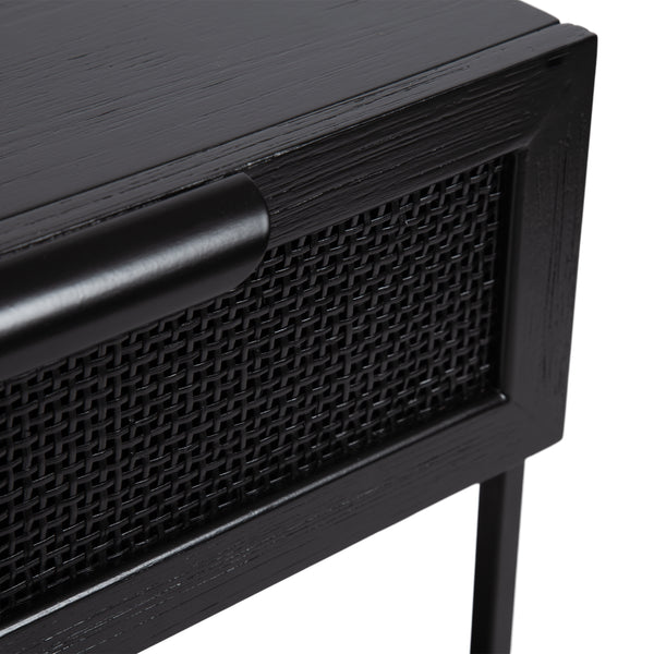 Kate & Laurel Ori Wood And Cane Side Table