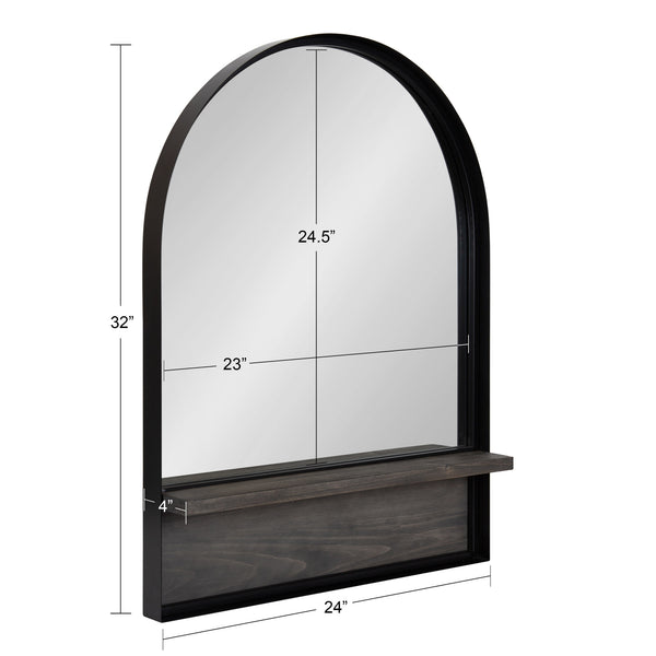 Kate & Laurel Owing Framed Arch Mirror With Shelf