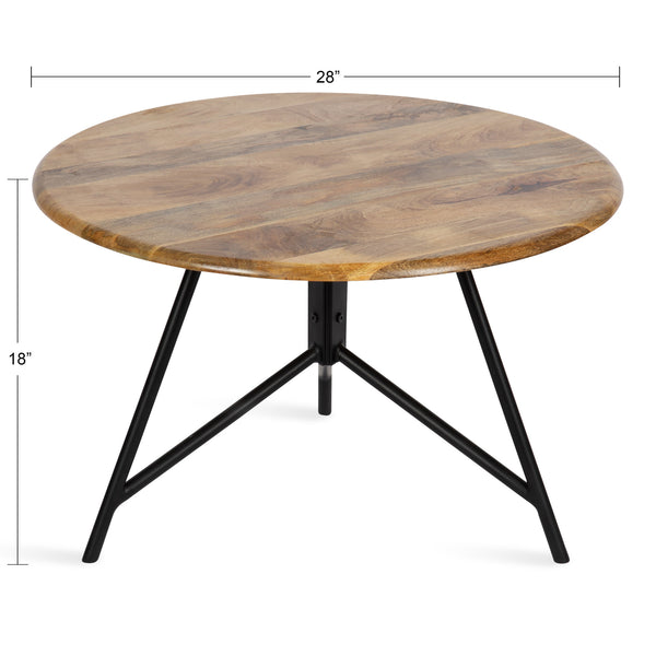 Kate & Laurel Pallson Round Wood Coffee Table