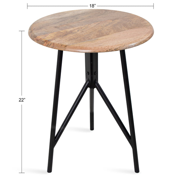 Kate & Laurel Pallson Round Wood Side Table