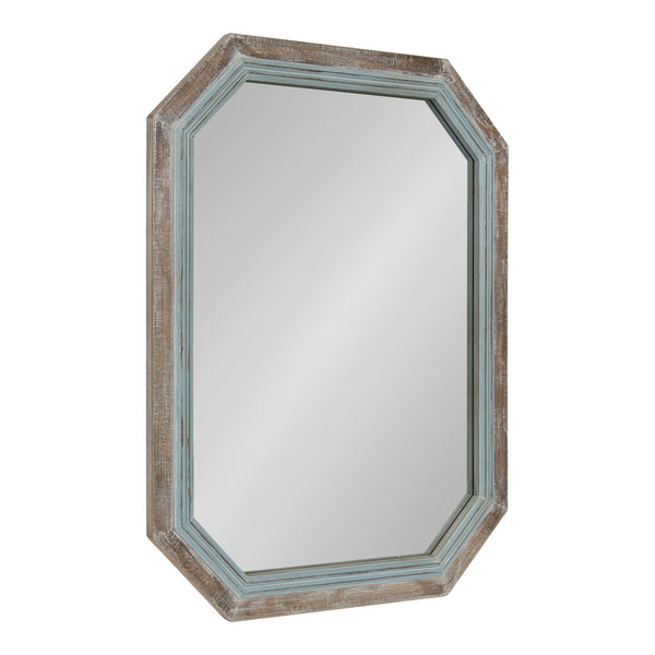 Kate & Laurel Palmer Wood Octagon Wall Mirror