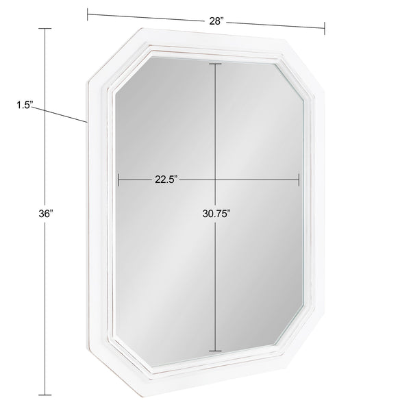 Kate & Laurel Palmer Wood Octagon Wall Mirror