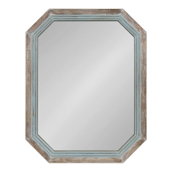 kate & laurel Palmer Wood Octagon Wall Mirror