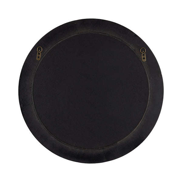 Kate & Laurel Palmer Wood Round Wall Mirror