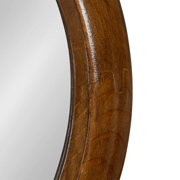 Kate & Laurel Pao Curved Framed Wood Wall Mirror