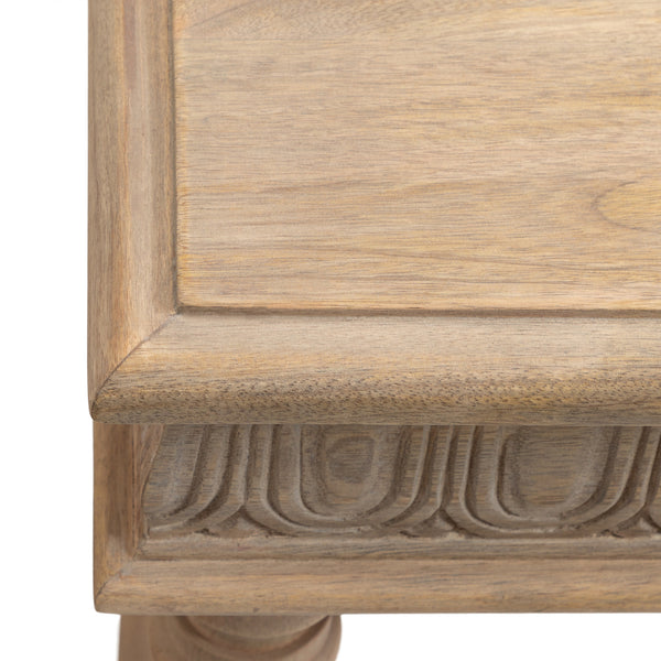 Kate & Laurel Patresa Carved Wood Console Table