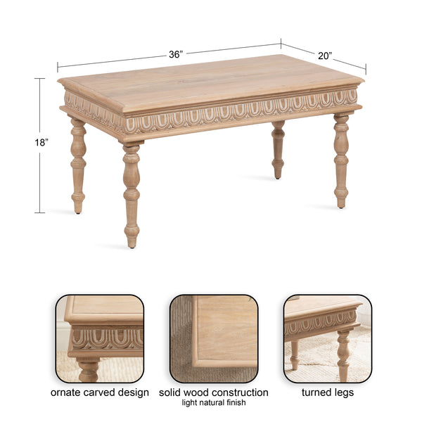 Kate & Laurel Patresa Rectangle Coffee Table