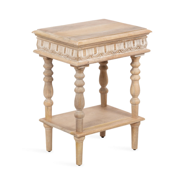 kate & laurel Patresa Wood Side Table