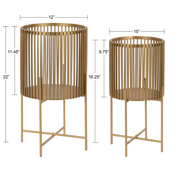 Kate & Laurel Paynter Floor Planter Set