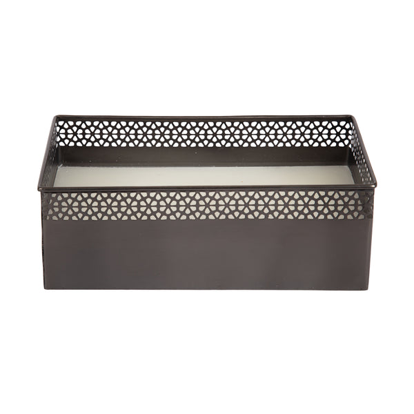 Kate & Laurel Pearce Rectangle Metal Wax Candle