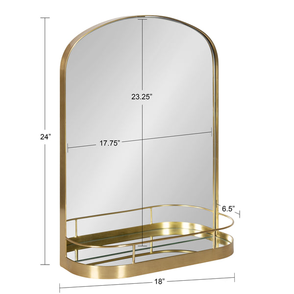 Kate & Laurel Peyson Framed Arch Mirror With Shelf