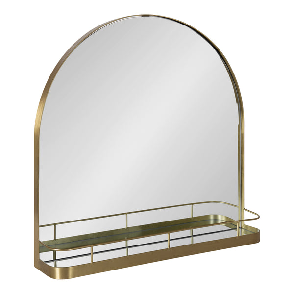 kate & laurel Peyson Framed Arch Mirror with Shelf