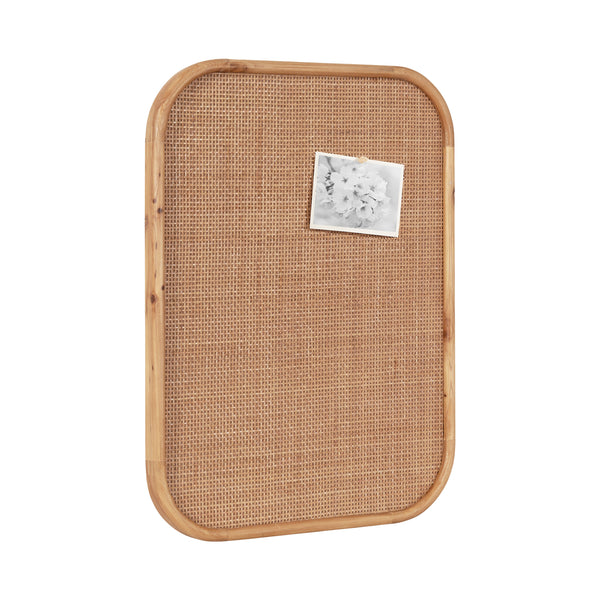 kate & laurel Planche Rattan Wall Pinboard