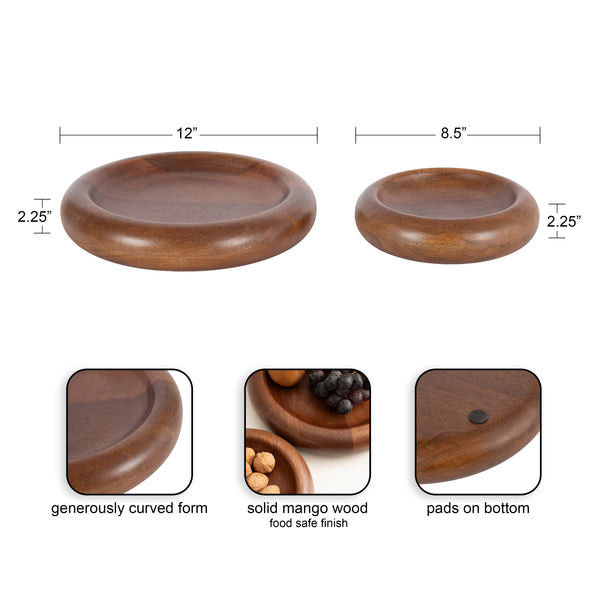 Kate & Laurel Plumt Nesting Wood Bowl Set