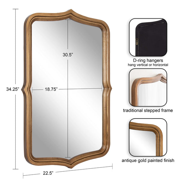 Kate & Laurel Preble Decorative Scallop Wall Mirror