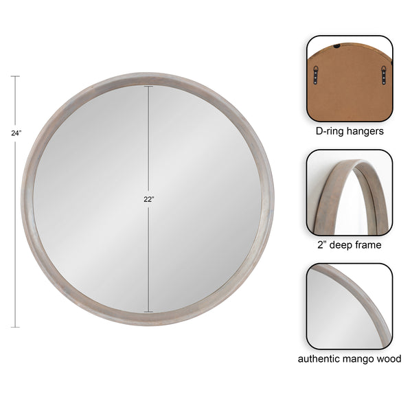 Kate & Laurel Prema Wood Framed Mirror