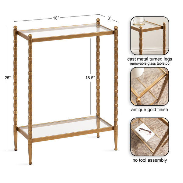 Kate & Laurel Prisha Rectangle Side Table
