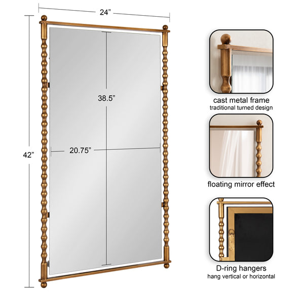 Kate & Laurel Prisha Rectangle Wall Mirror
