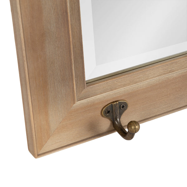 Kate & Laurel Pub Mirror With Metal Hooks