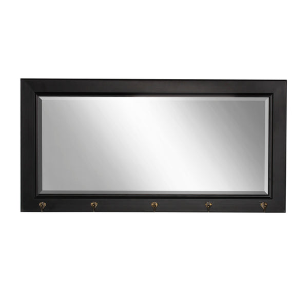 kate & laurel Pub Mirror with Metal Hooks