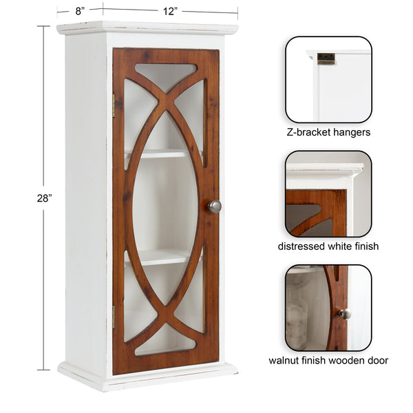 Kate & Laurel Quinlan Decorative Wood Wall Cabinet