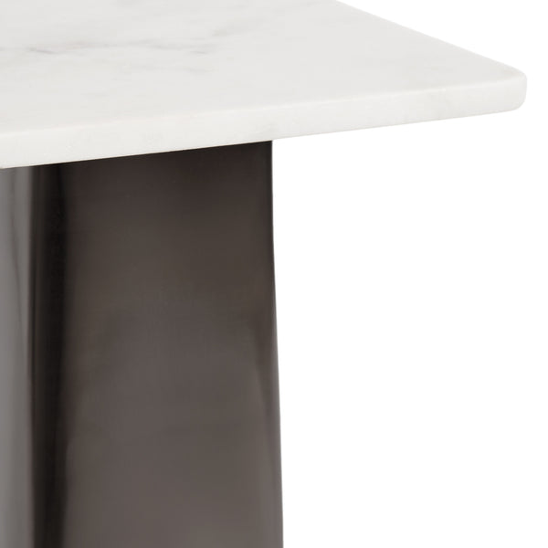 Kate & Laurel Quinley Square Marble Drink Table
