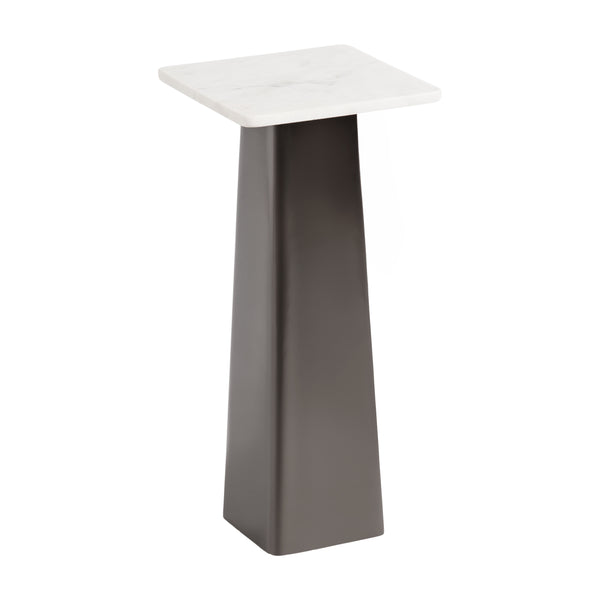 kate & laurel Quinley Square Marble Drink Table