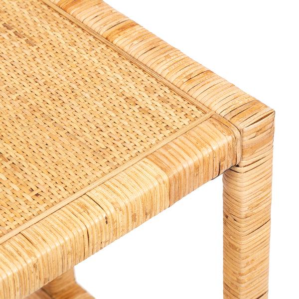 Kate & Laurel Rafina Rattan Rectangle Side Table