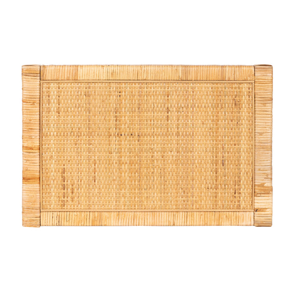 Kate & Laurel Rafina Rattan Rectangle Side Table