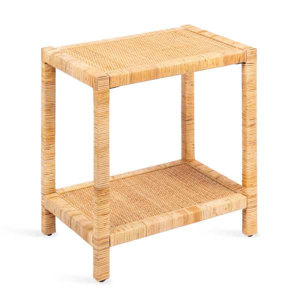 kate & laurel Rafina Rattan Rectangle Side Table
