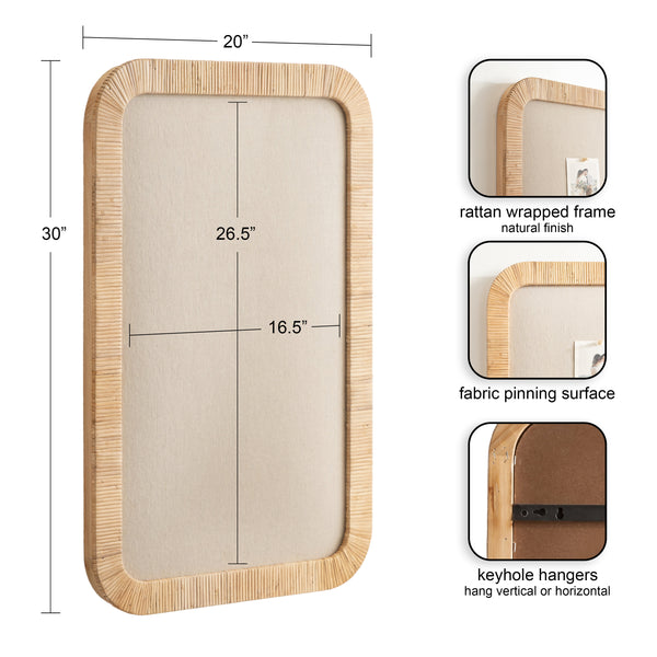 Kate & Laurel Rahfy Framed Fabric Pinboard