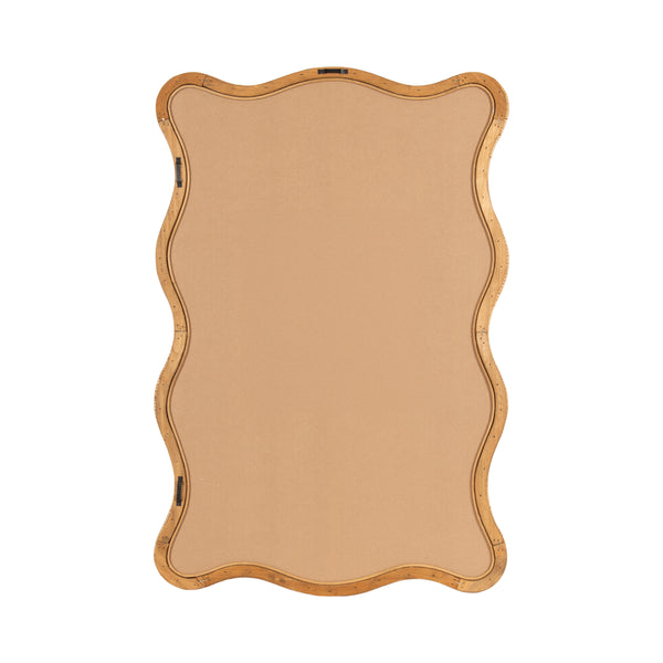 Kate & Laurel Rahfy Rattan Rectangle Scallop Mirror