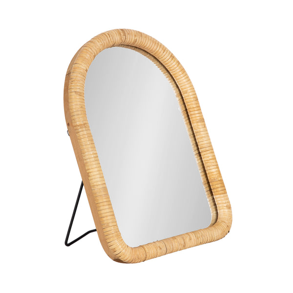 Kate & Laurel Rahfy Rattan Tabletop Mirror