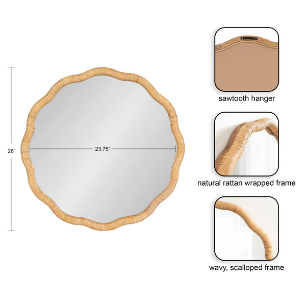 Kate & Laurel Rahfy Scallop Framed Wall Mirror